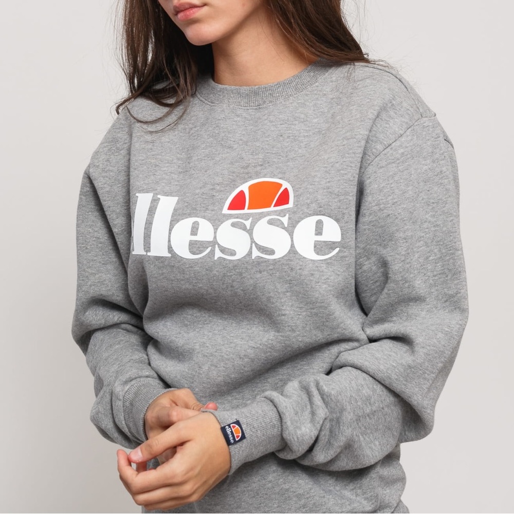 Ellesse Logo Crew Neck Sweatshirt Grey